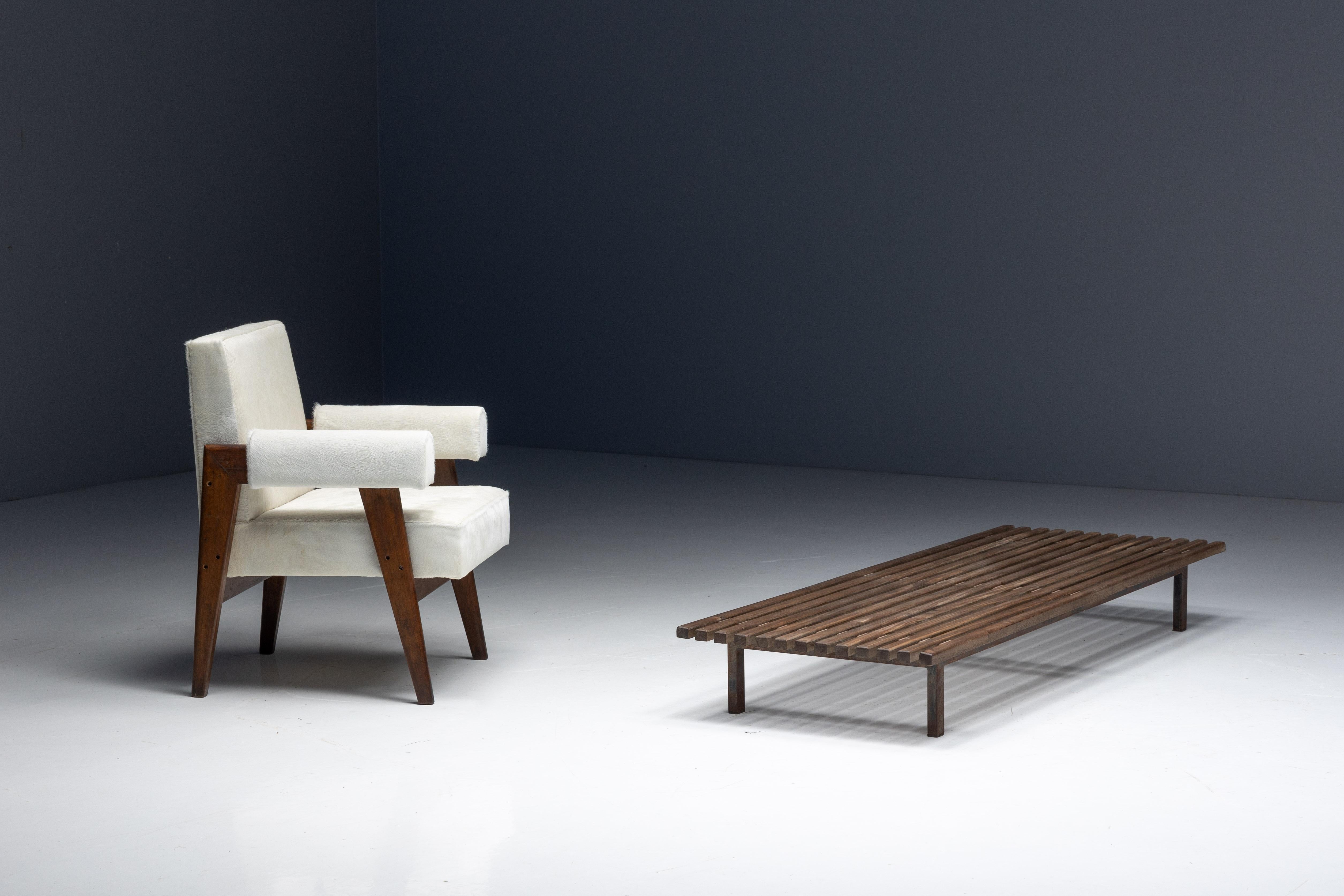 Low Bench by Charlotte Perriand for Cité Cansado, France, 1958 4