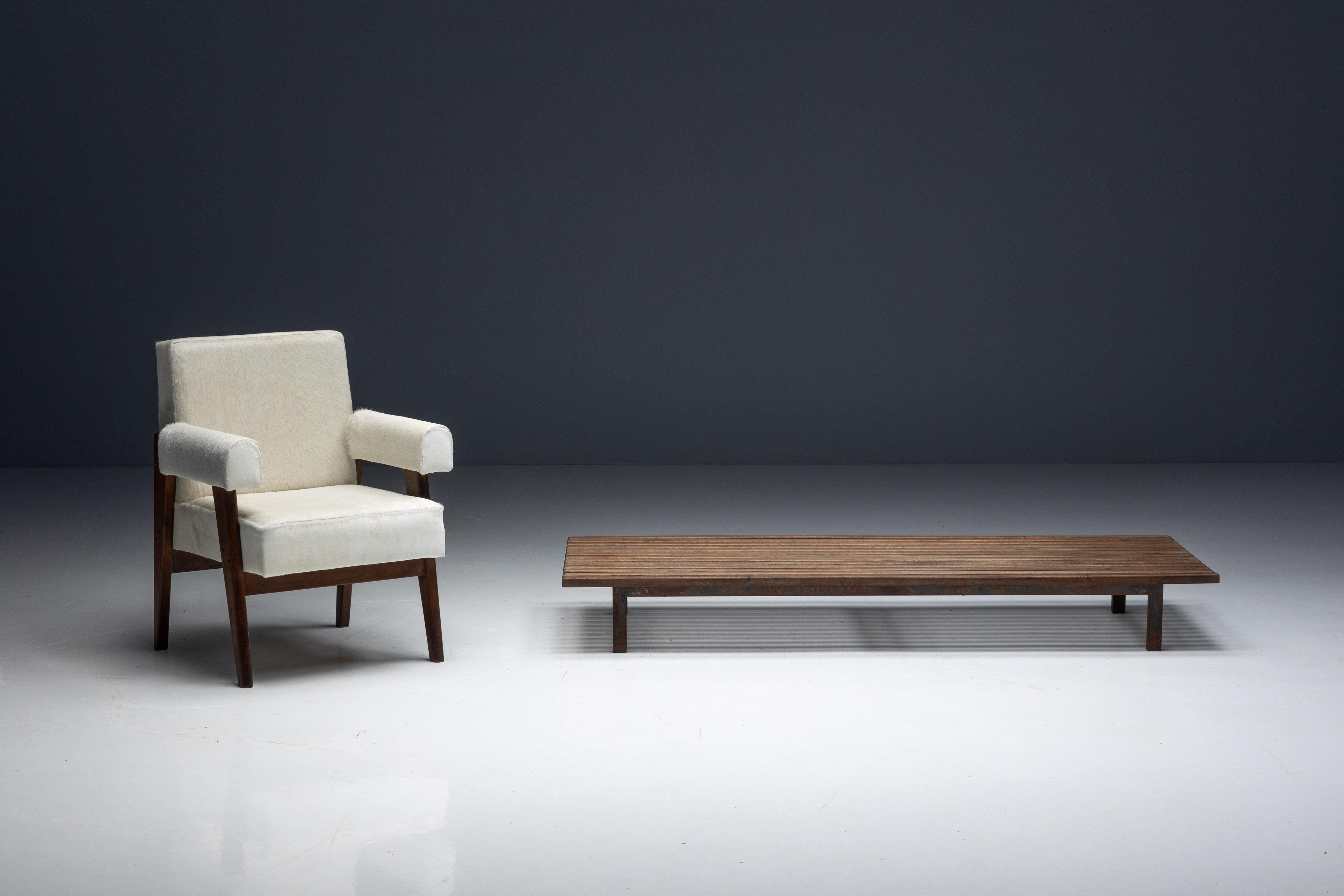 Low Bench by Charlotte Perriand for Cité Cansado, France, 1958 5