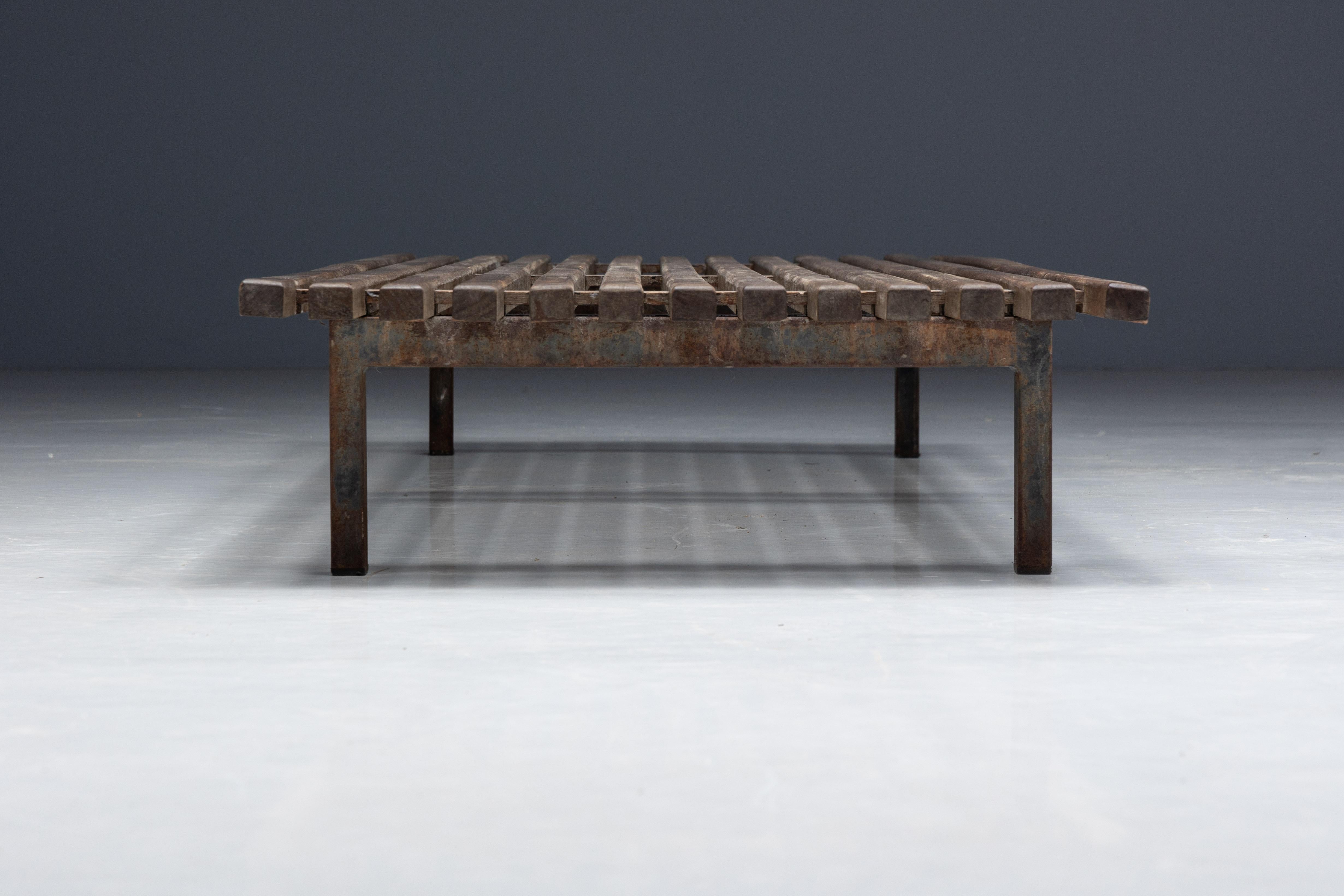 Low Bench by Charlotte Perriand for Cité Cansado, France, 1958 9