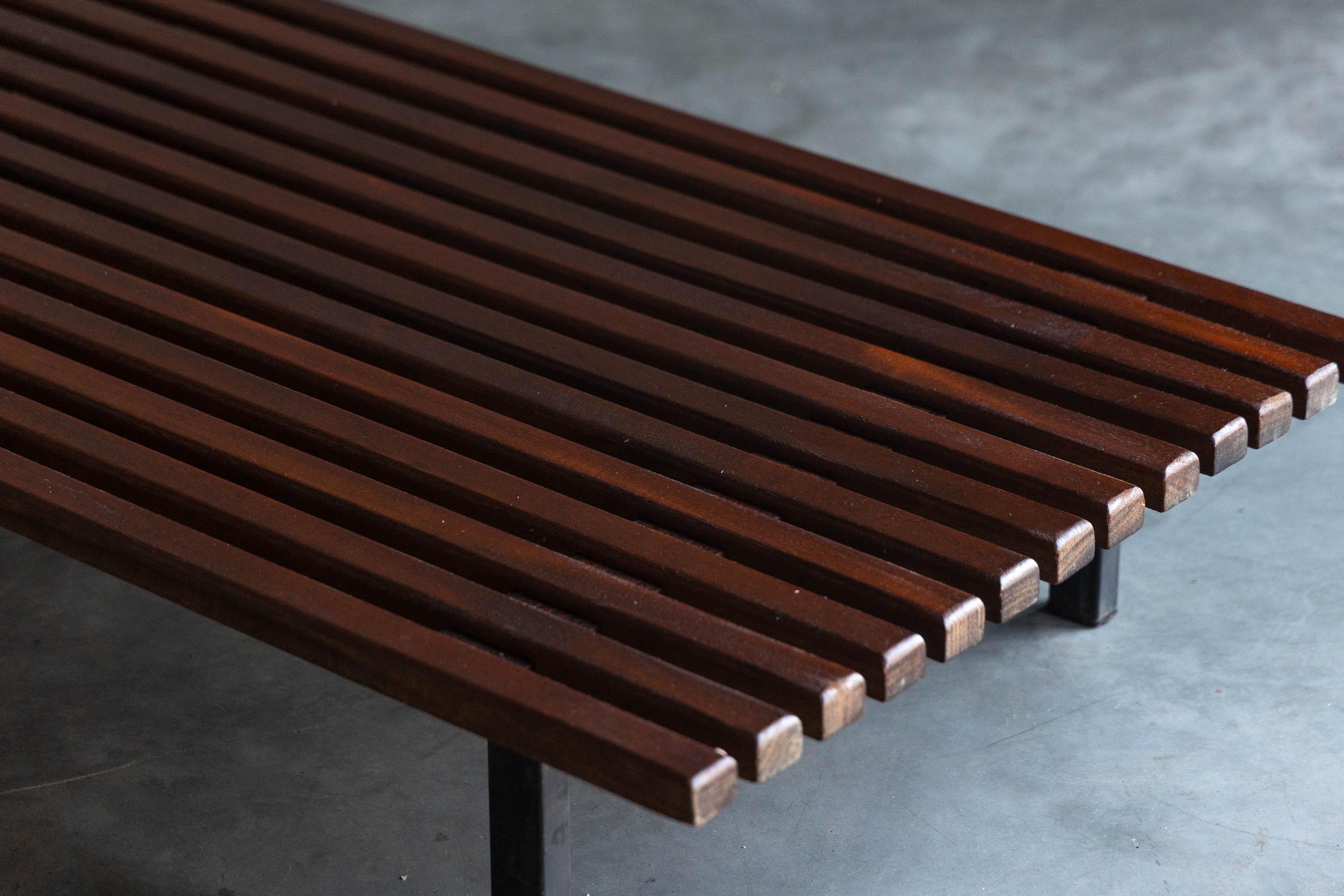 Low Bench by Charlotte Perriand for Cité Cansado, France, 1958 In Excellent Condition For Sale In Antwerp, BE