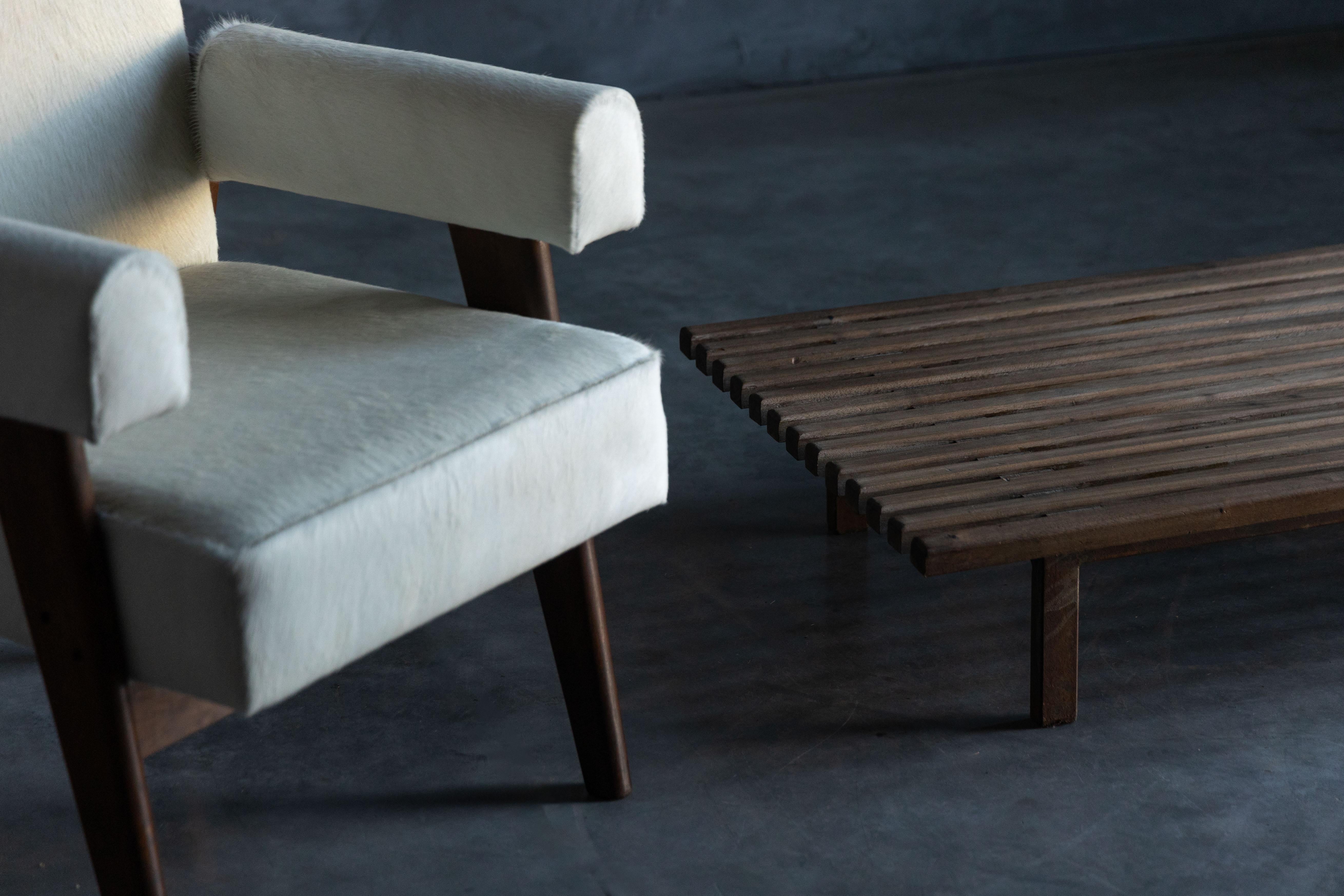Low Bench by Charlotte Perriand for Cité Cansado, France, 1958 In Good Condition In Antwerp, BE