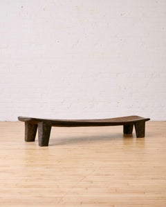 Low Bench Carved by Senufo Artisans in West Africa
