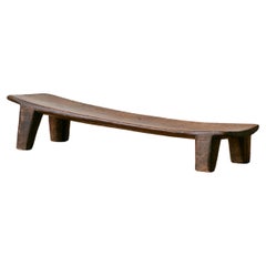 Low Bench Carved by Senufo Artisans in West Africa