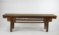 Low Bench Console Table with Large Knot Top