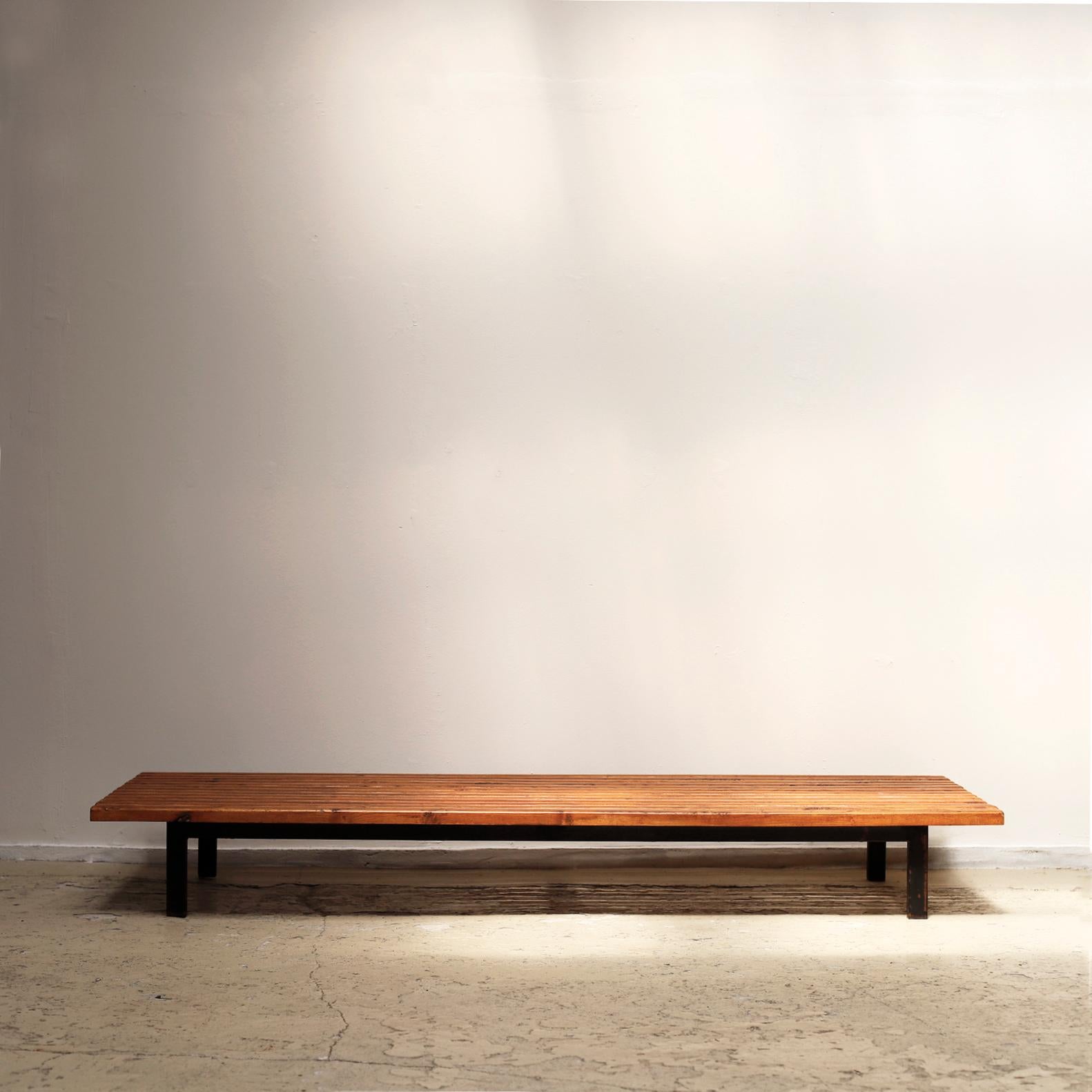 20th Century Low Bench from Cité Cansado by Charlotte Perriand