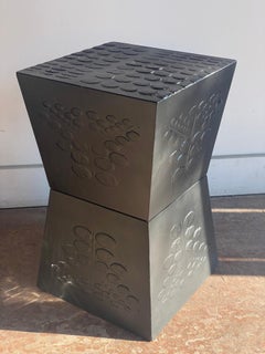Low Black Geometric  Pedestal