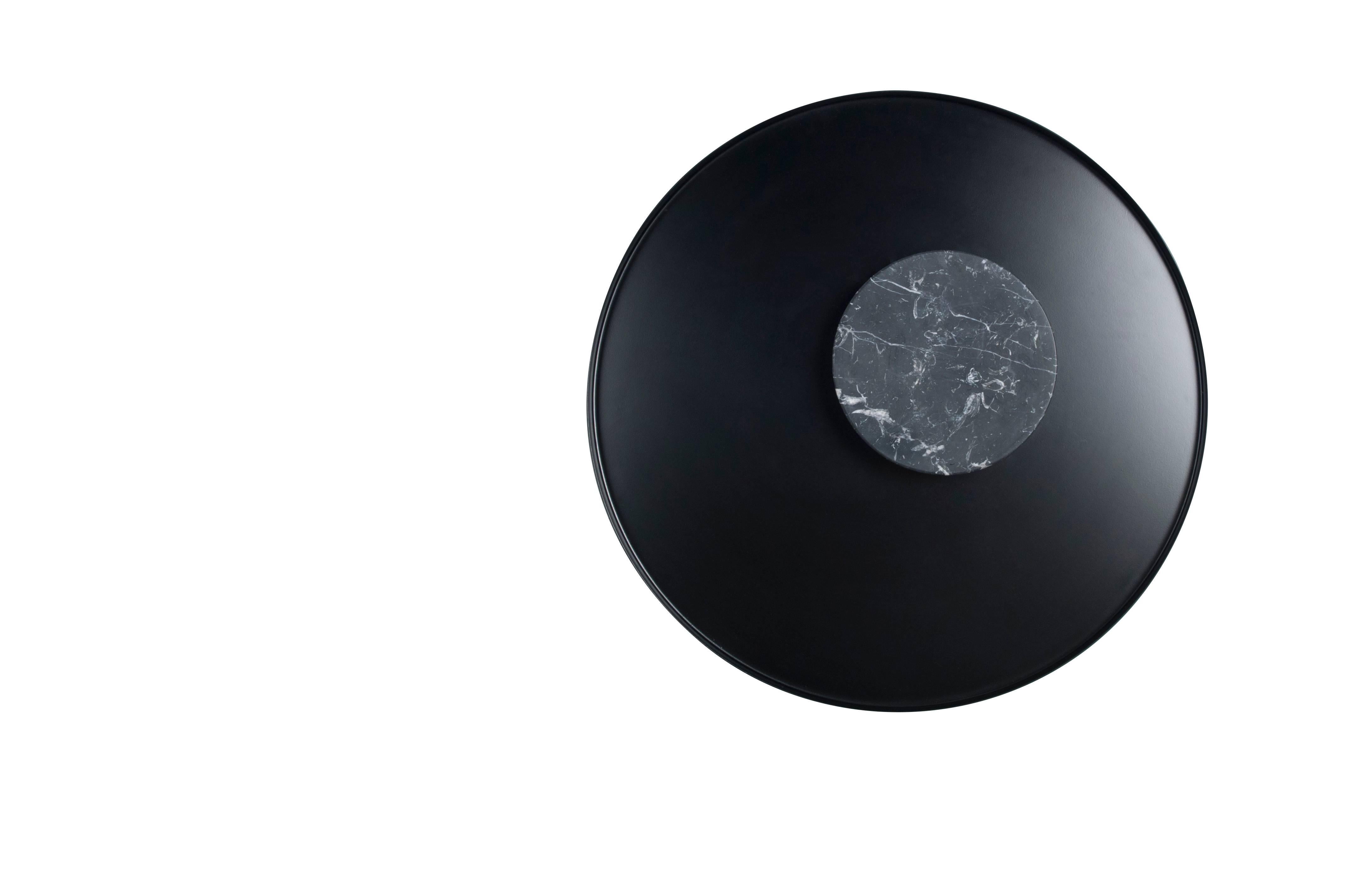 Low Black Marquina Marble Contemporary Guéridon, Sebastian Herkner In New Condition In Geneve, CH