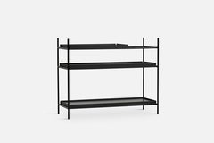 Low Black Oak Tray Shelf by Hanne Willmann
