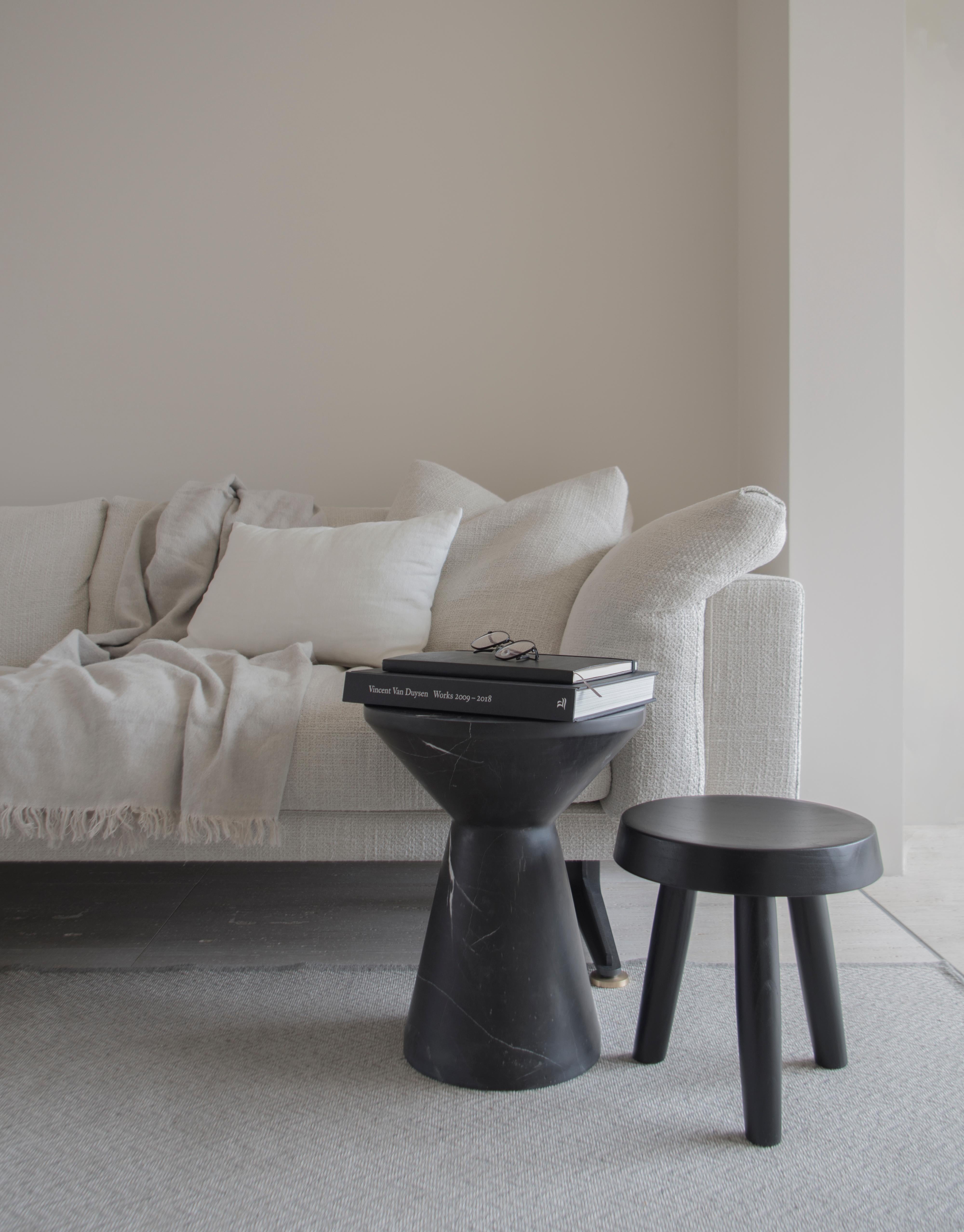 Modern Low Black Stained Milk Stools