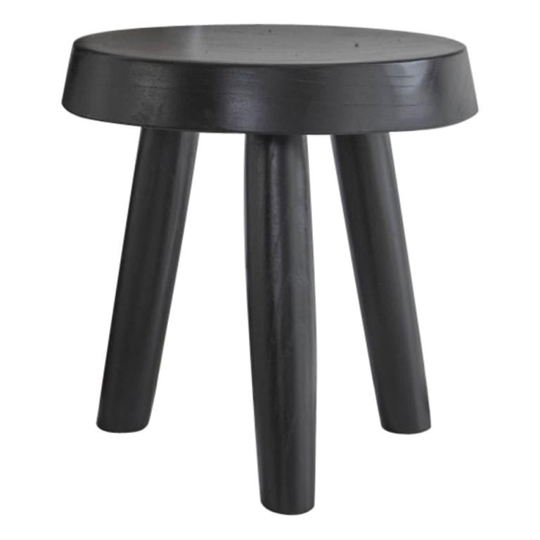 Low Black Stained Milk Stools For Sale