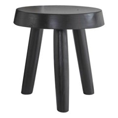 Vintage Low Black Stained Milk Stools