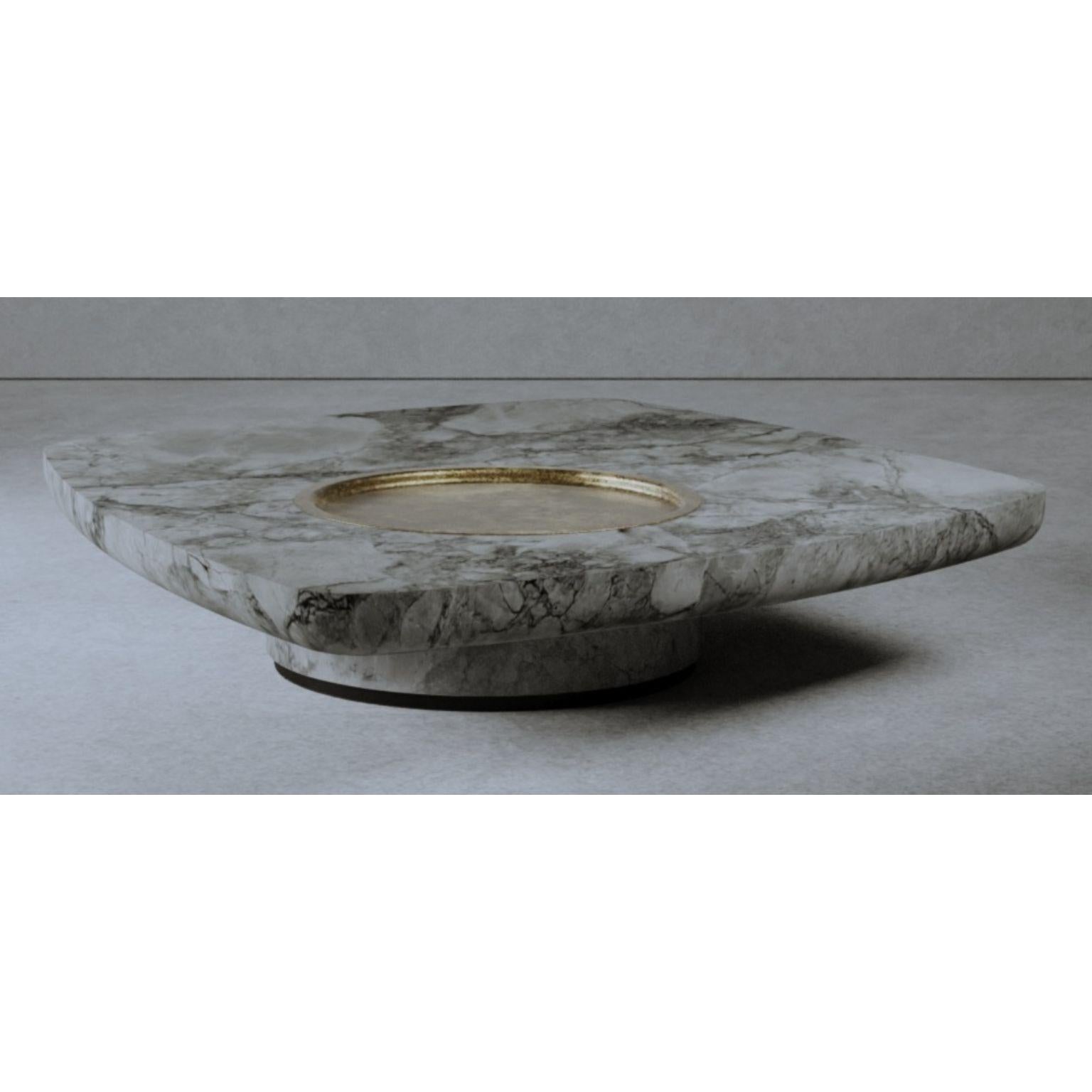 Post-Modern Low Blackbird Marble Coffee Table by Gio Pagani For Sale