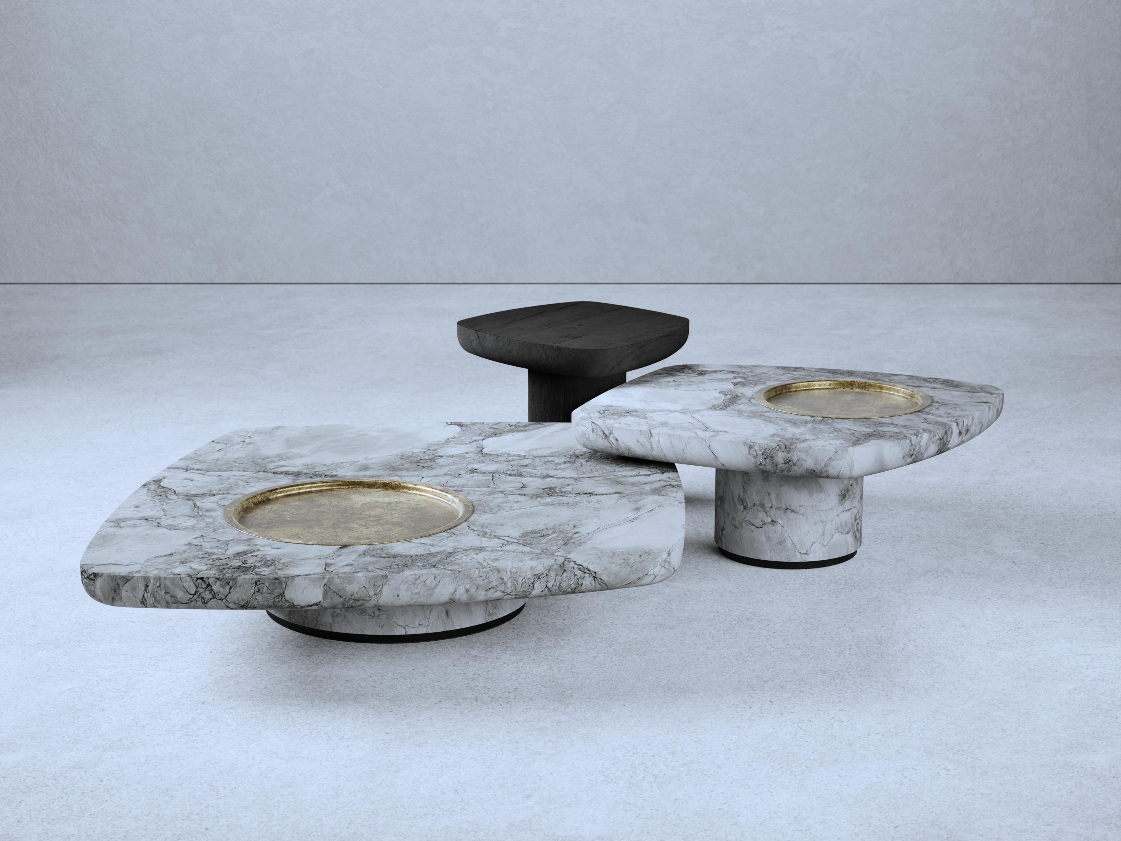 Low Blackbird Marble Coffee Table by Gio Pagani In New Condition For Sale In Geneve, CH