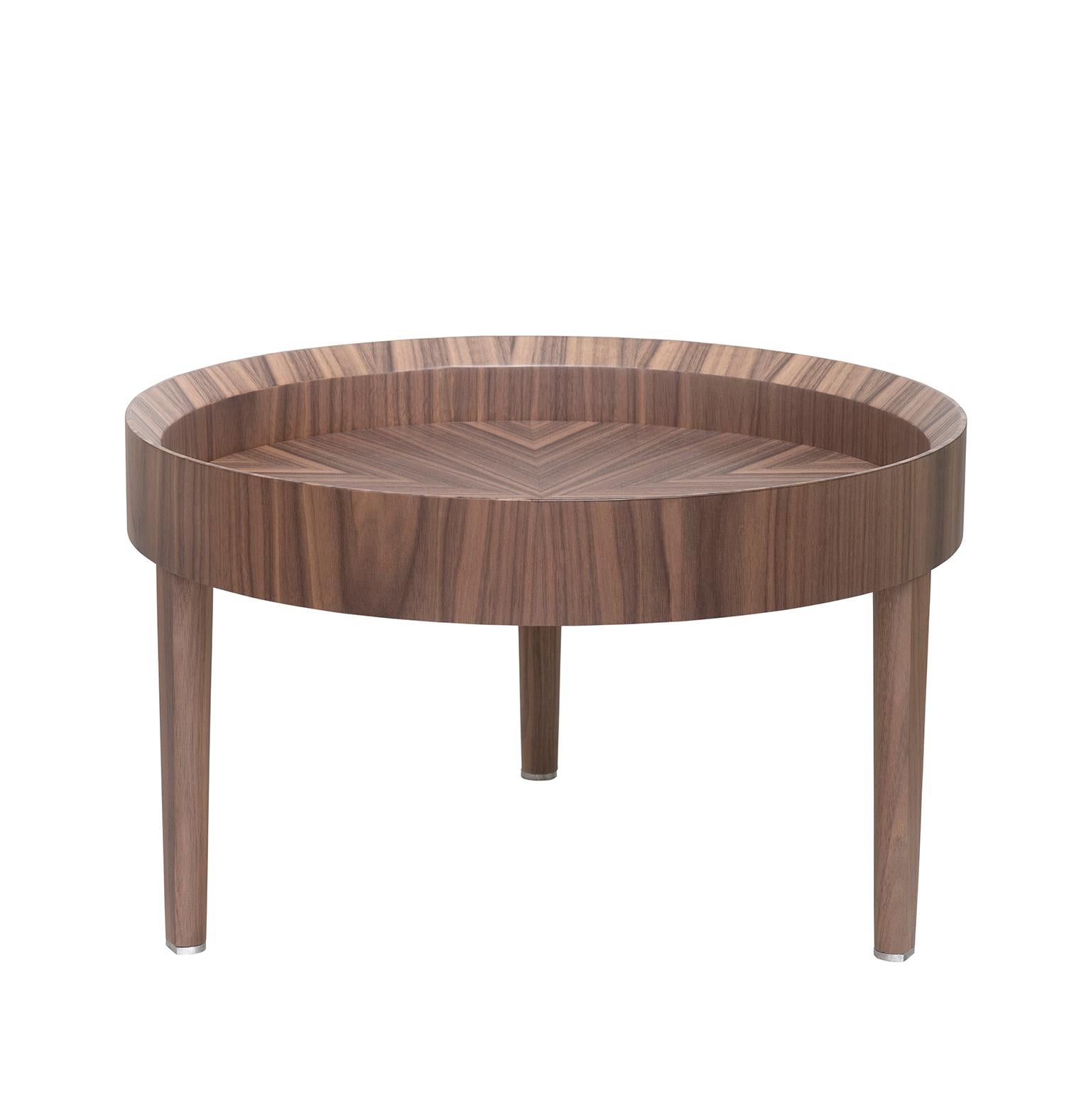 "Low Boy" Contemporary Walnut Side Table For Sale