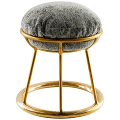 Low Brass Sculpted Stool, Misaya