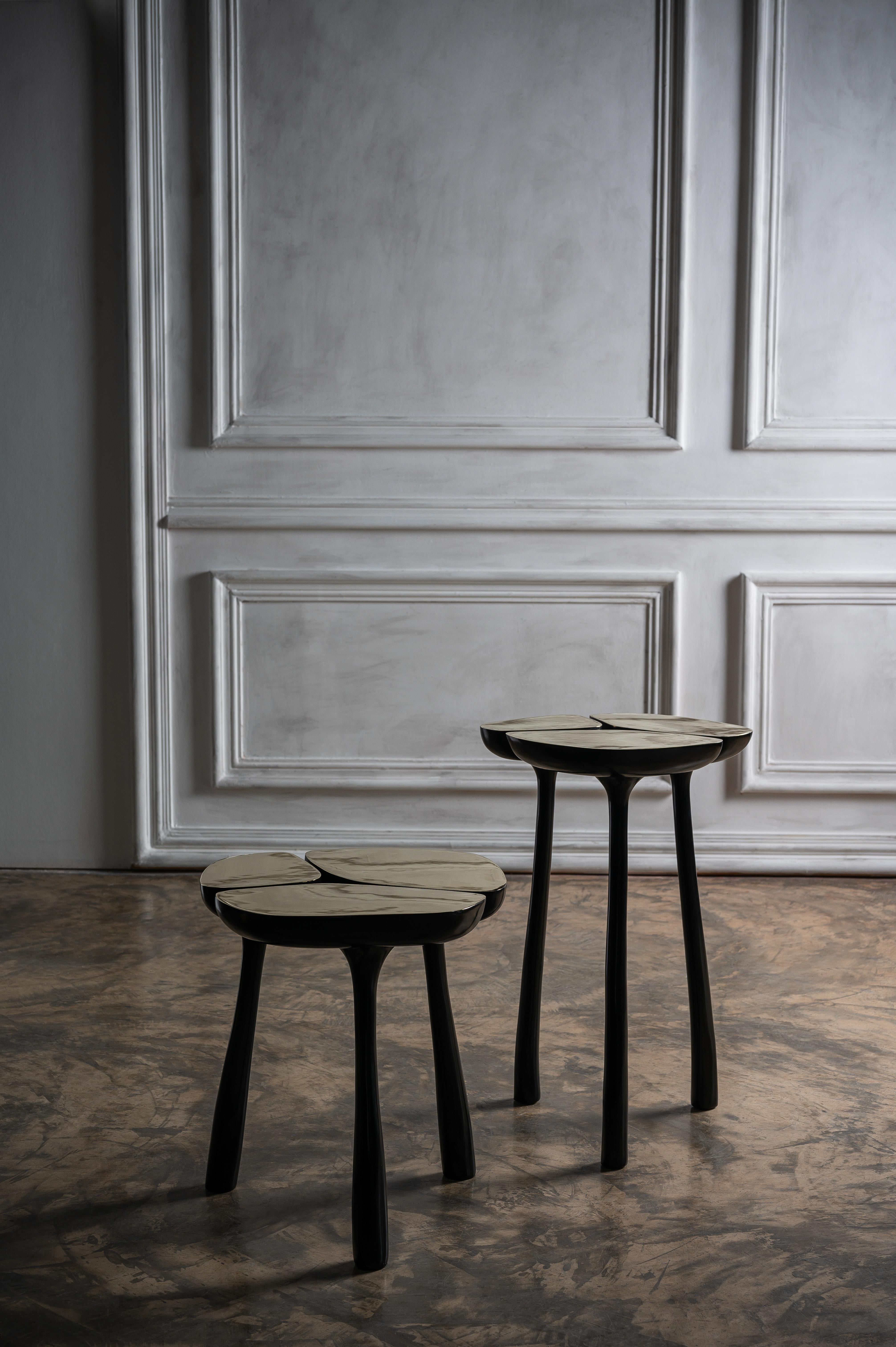 Table d'appoint basse en bronze jaspe en bronze doré et bronze foncé par Elan Atelier en vente 6