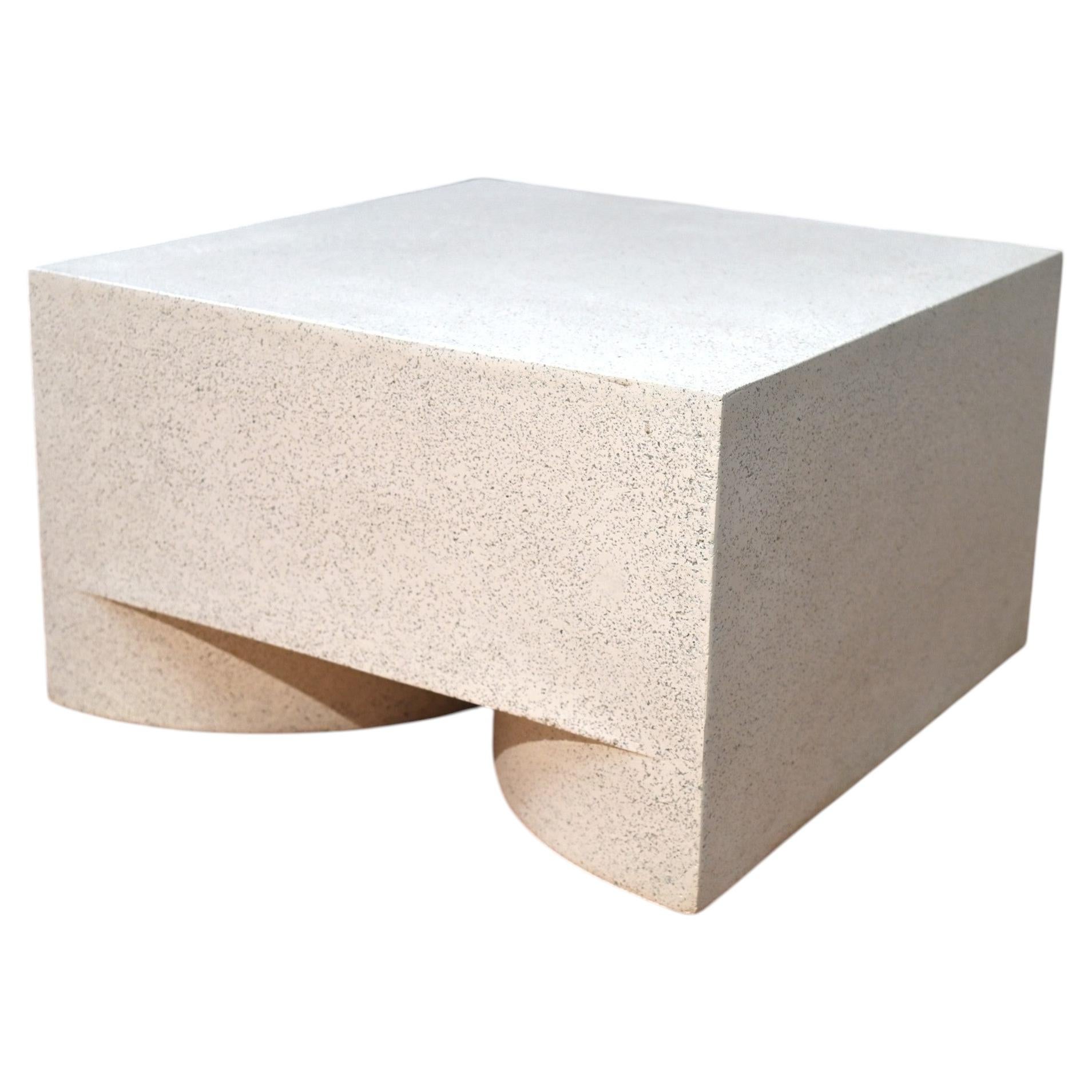 Low Brow Table in Resin, Stone Aggregate & Fiberglass by Zachary A. Design