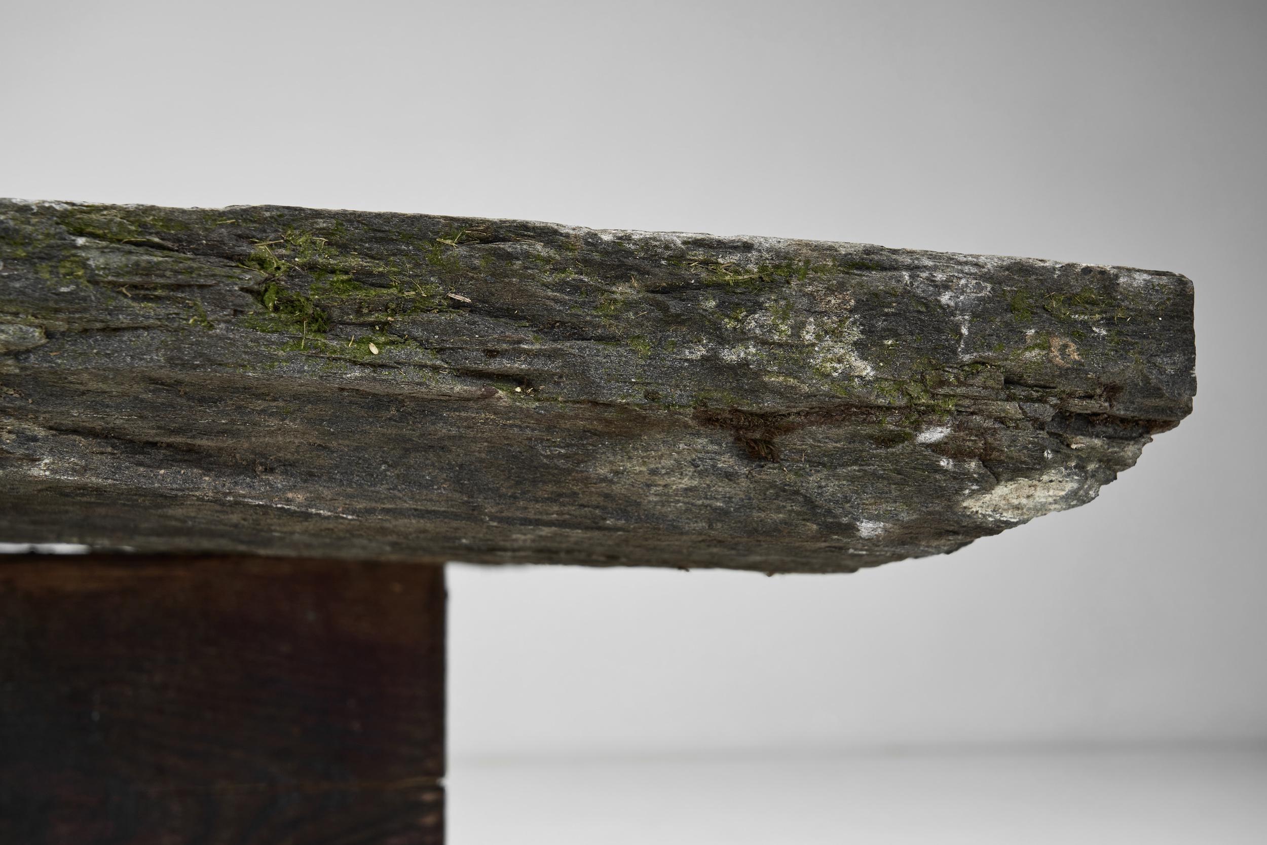 Table basse brutaliste avec plateau de table en ardoise, Espagne, années 1970 6