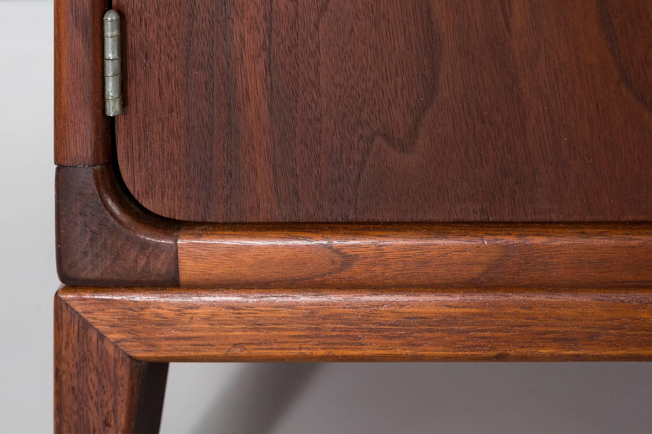 Walnut Low Cabinet-Bench For Sale
