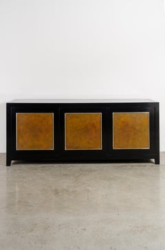 Low Cabinet with Amber Shargreen Cloisonné Panel by Robert Kuo, Limited Edition