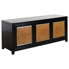 Low Cabinet with Amber Shargreen Cloisonné Panel by Robert Kuo, Limited Edition