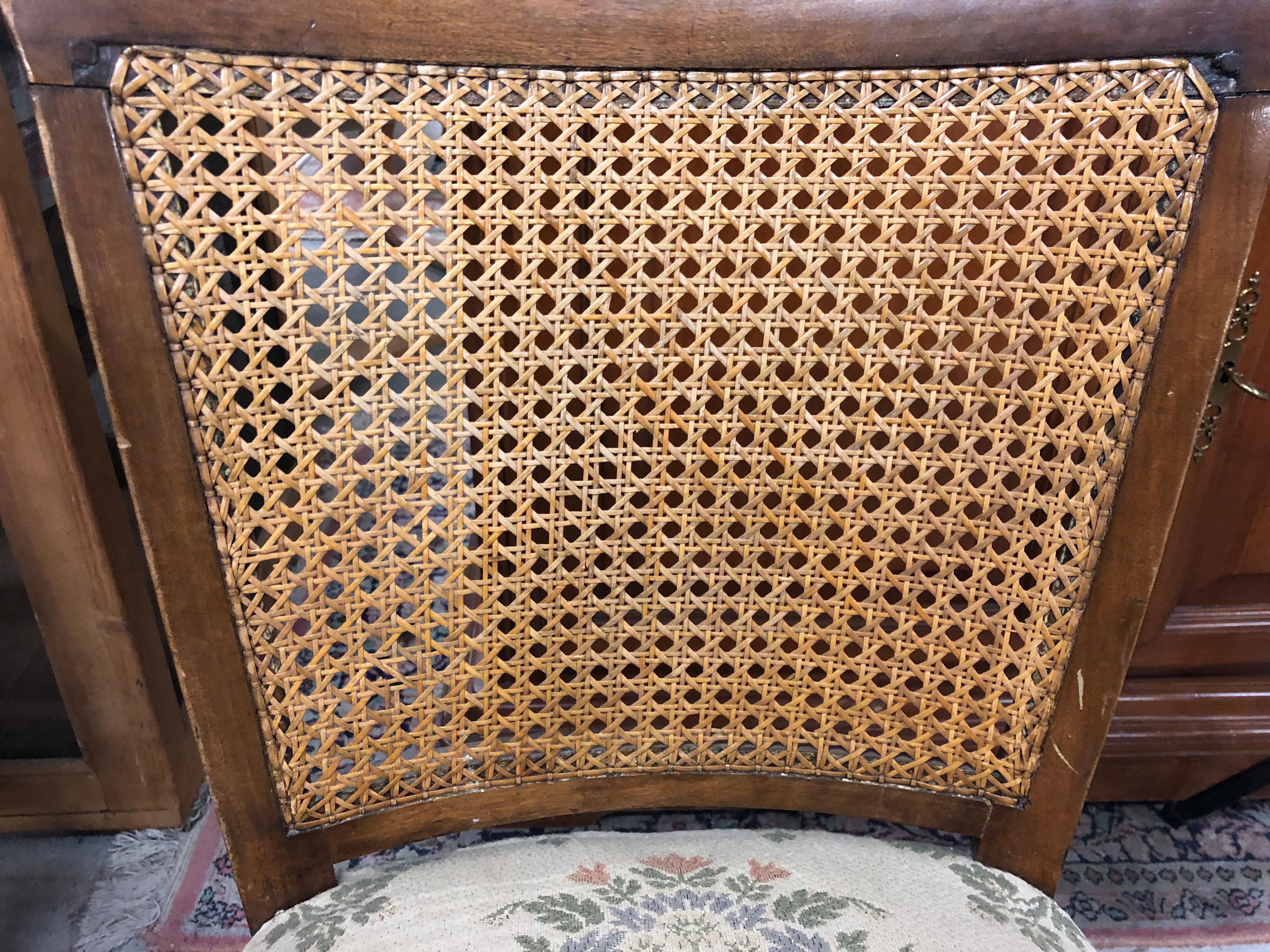 Early 20th Century Low Cane Small Wood Chair, France