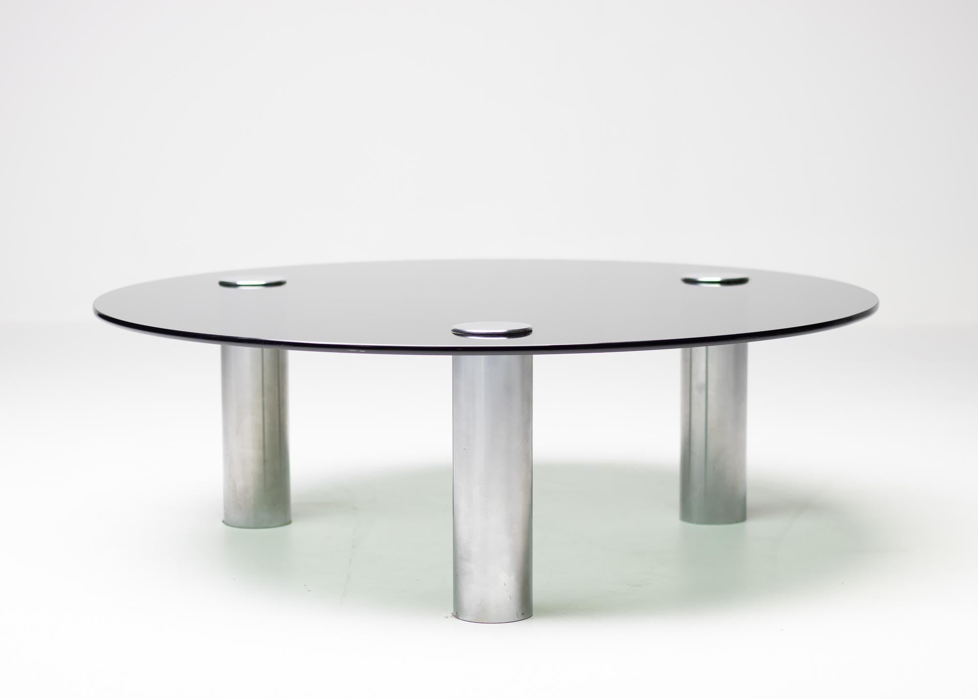 Stainless Steel Low Center Table by Marco Zanuso For Sale