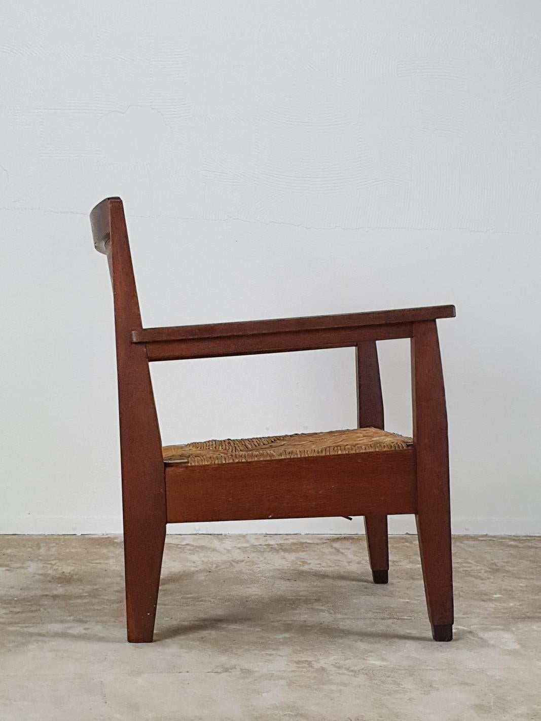 Mid-Century Modern Low Chair by Frits Spanjaard 'Attributed'