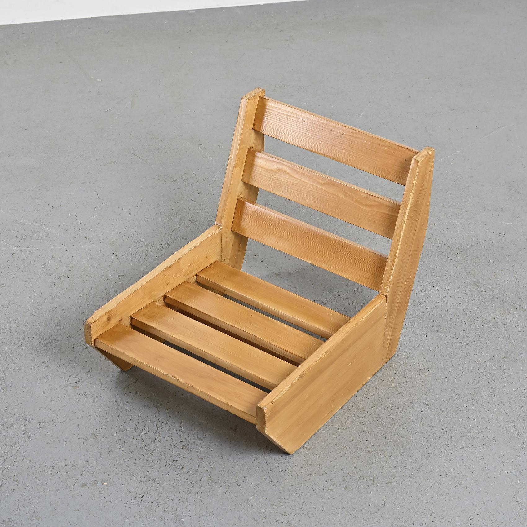 Low Chair by René Martin, circa 1955 In Good Condition In VILLEURBANNE, FR