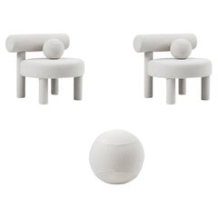 Low Chair 'GROPIUS CS1' by NOOM x2 + 1 Ottoman