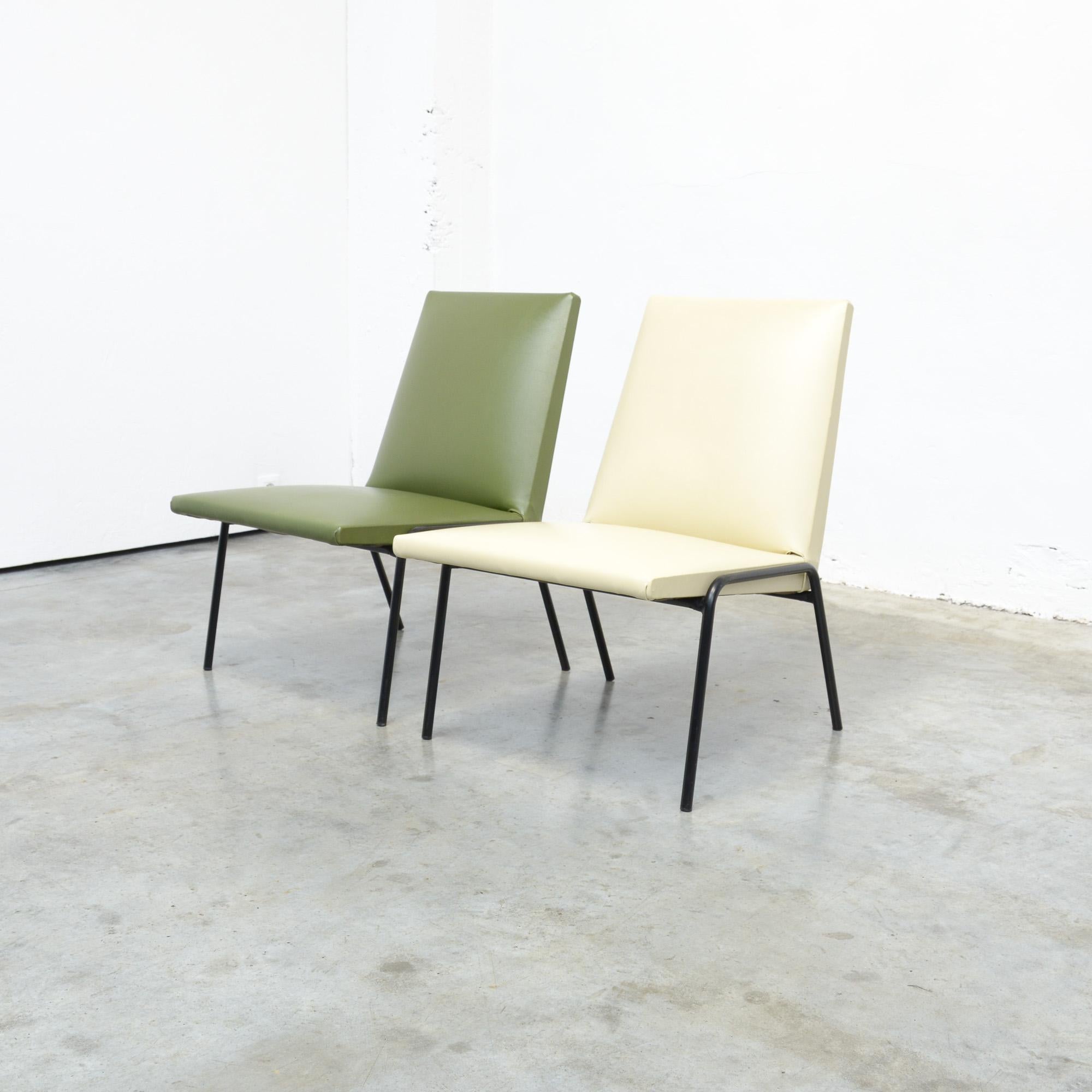 Mid-Century Modern Low Chairs, Robert by Pierre Guariche for Meurop