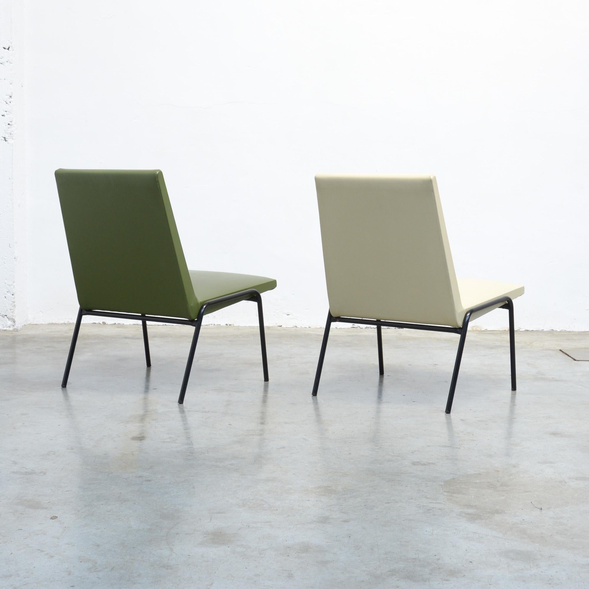 20th Century Low Chairs, Robert by Pierre Guariche for Meurop