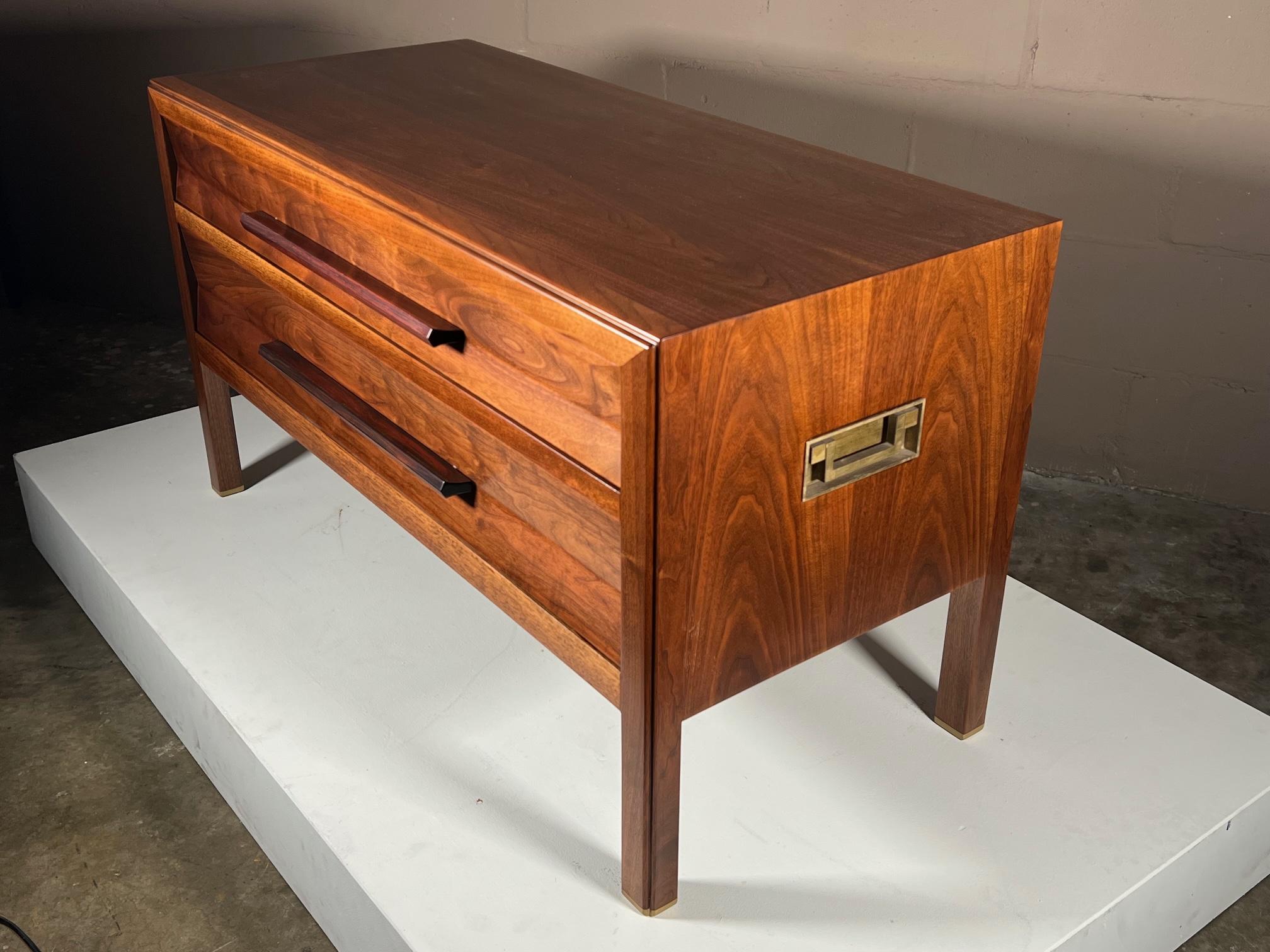American Low Chest in Walnut by Edward Wormley For Sale