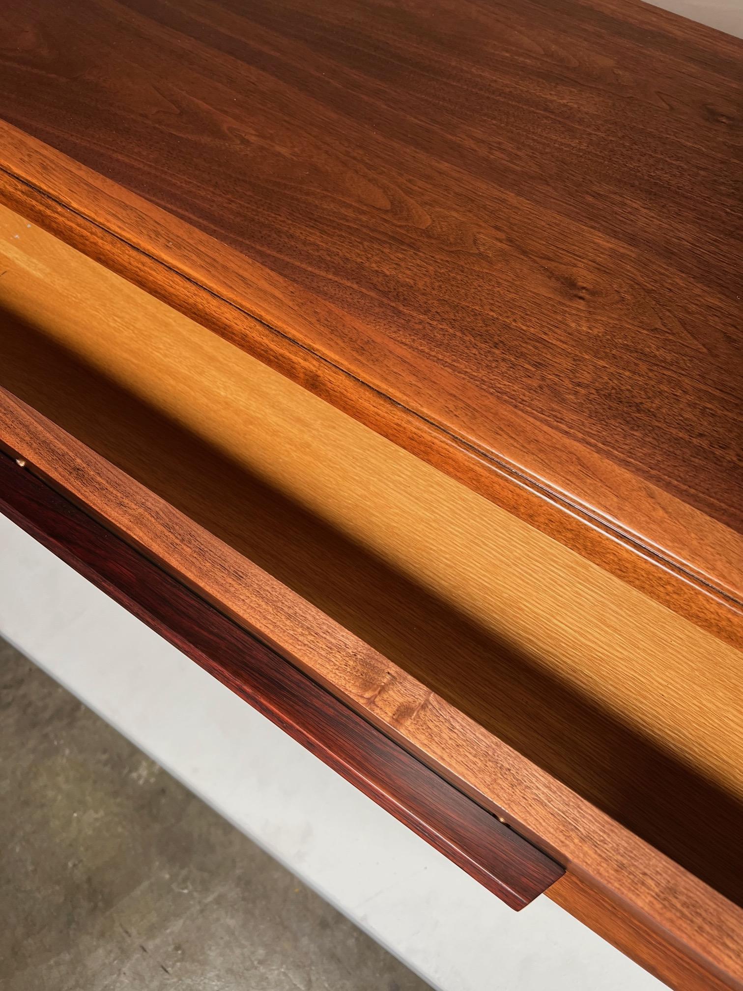 Rosewood Low Chest in Walnut by Edward Wormley For Sale