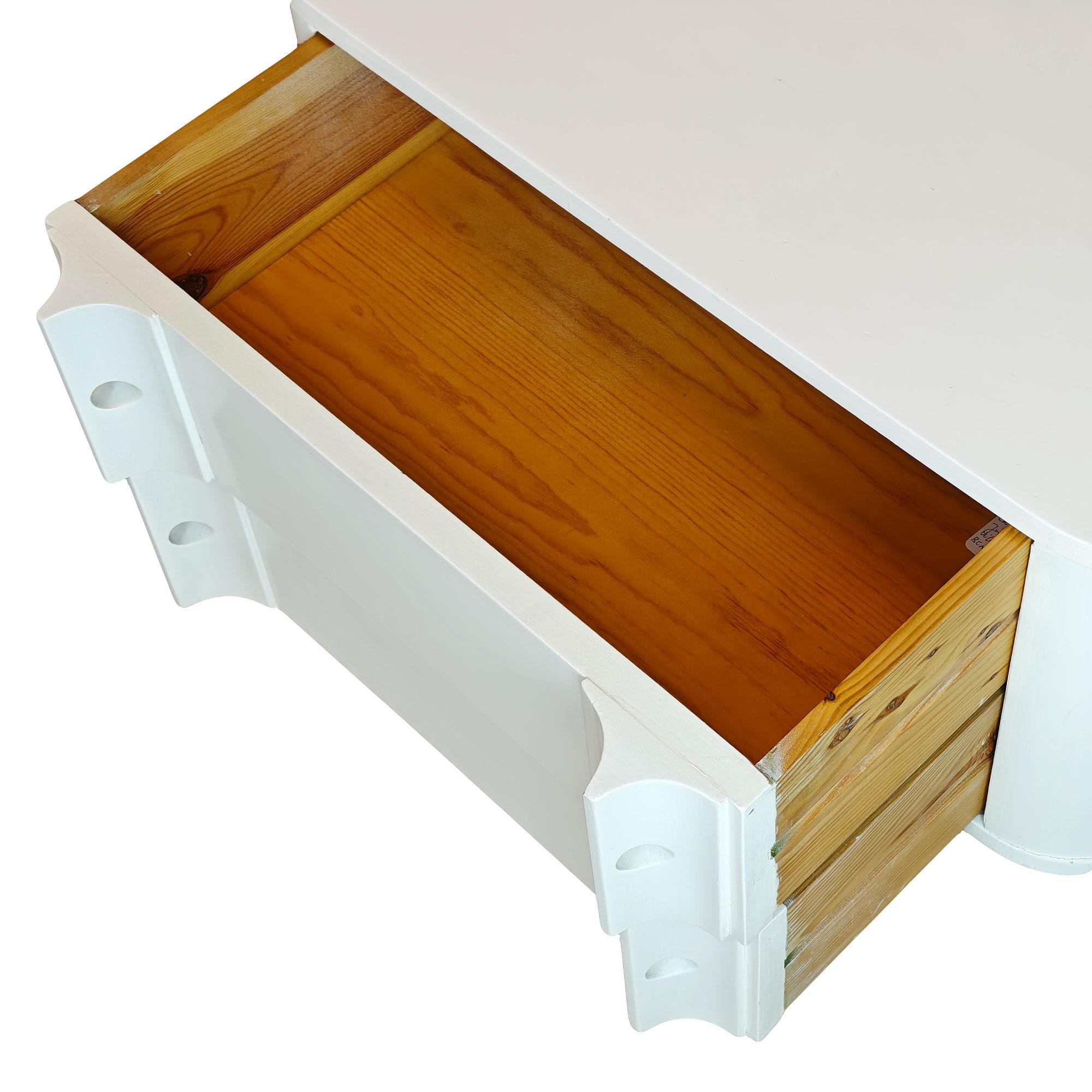 Pine Low chest of drawers Aran by Jordi Vilanova – Barcelona 1970 For Sale