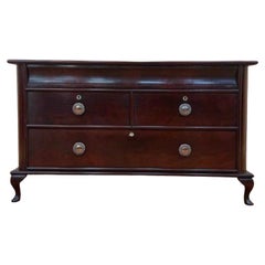 Low Chest of Drawers - English Chippendale Mahogany TV Stand, 19th Century