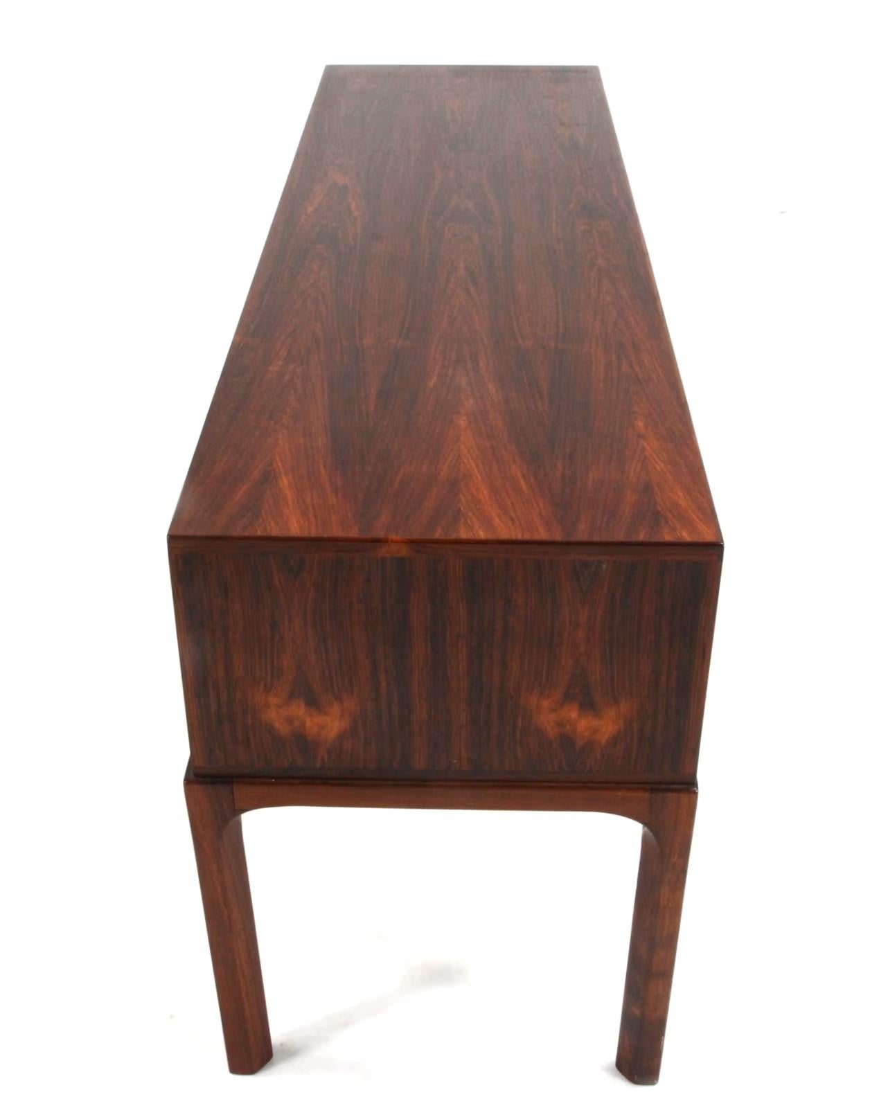 Mid-20th Century Low chest of drawers in rosewood by Kai Kristiansen for Aksel Kjersgaard For Sale