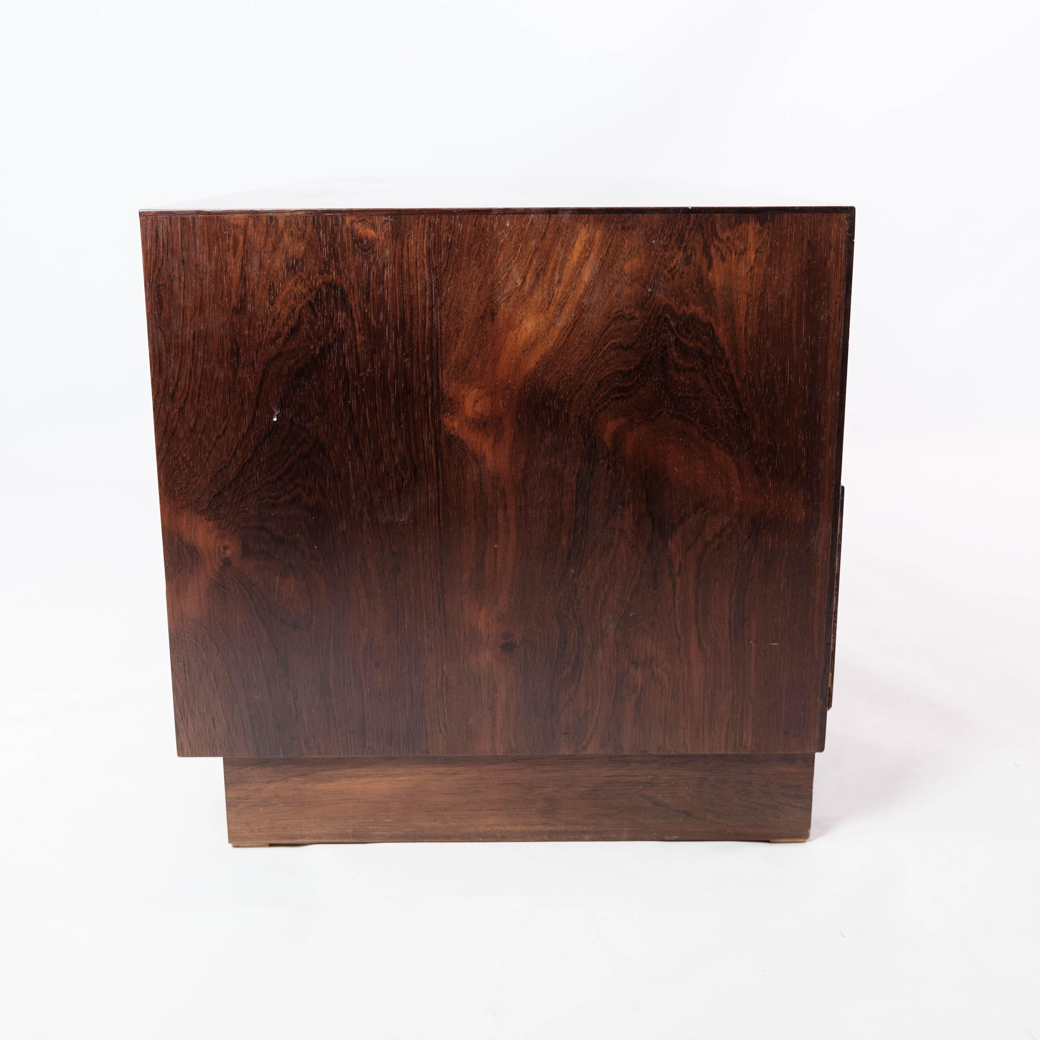 Low Chest of Drawers in Rosewood with Brass Handles, of Danish Design, 1960s 7