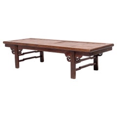 Low Chinese Kang Table with Spiral Spandrels, c. 1850