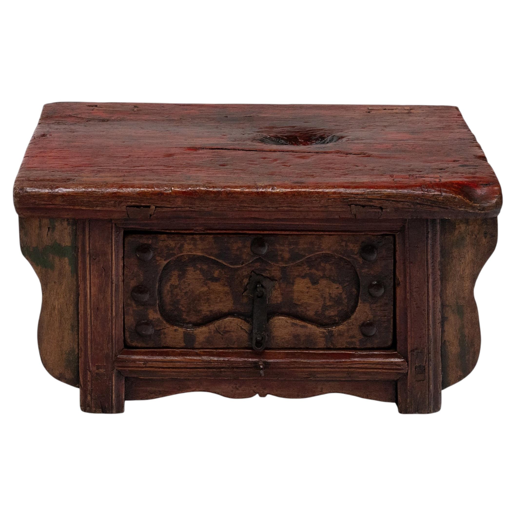 Low Chinese Painted Table Stand, 19th Century