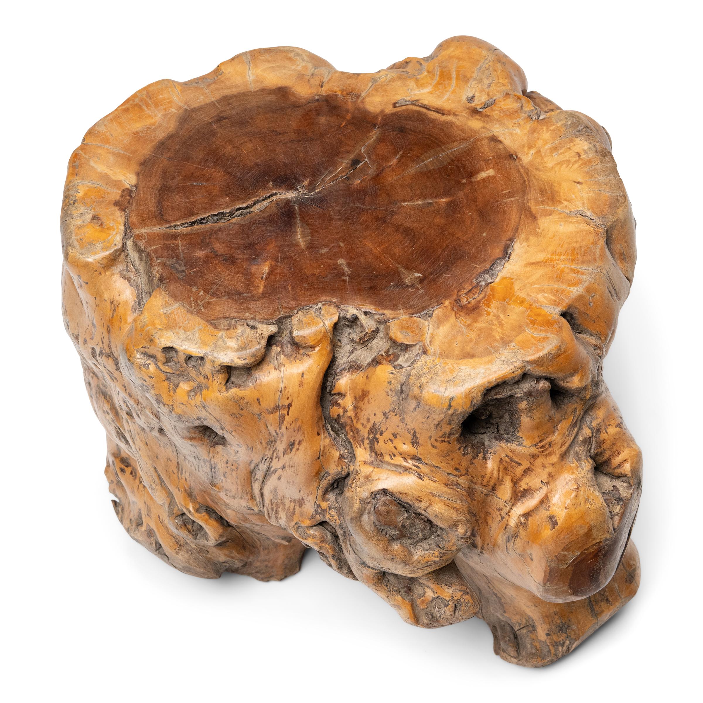 Organique Table d'appoint basse chinoise en bois de rose en vente