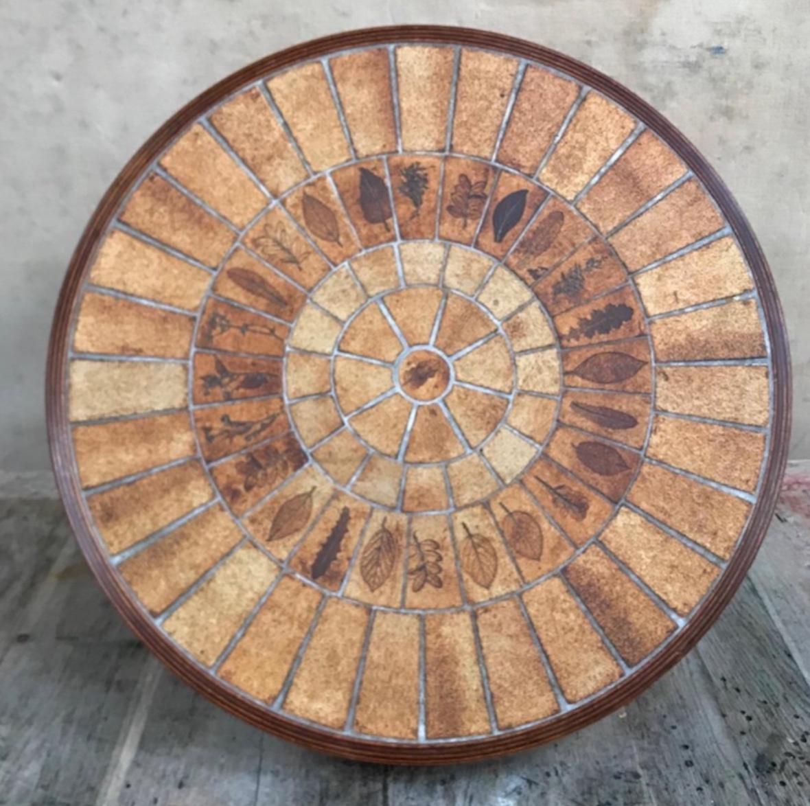French Low Circular Roger Capron Table