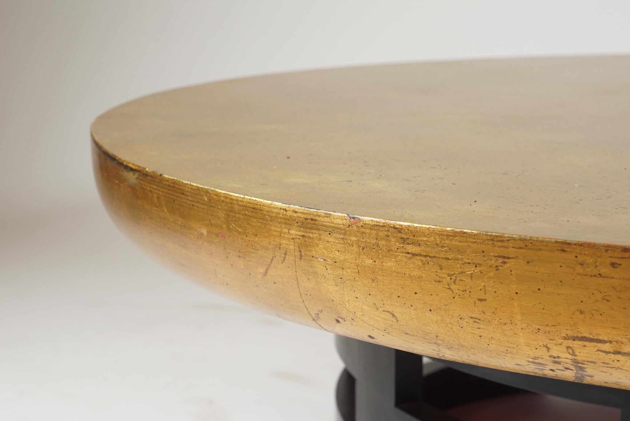 Low Circular Table in the Manner of James Mont In Good Condition In Hudson, NY
