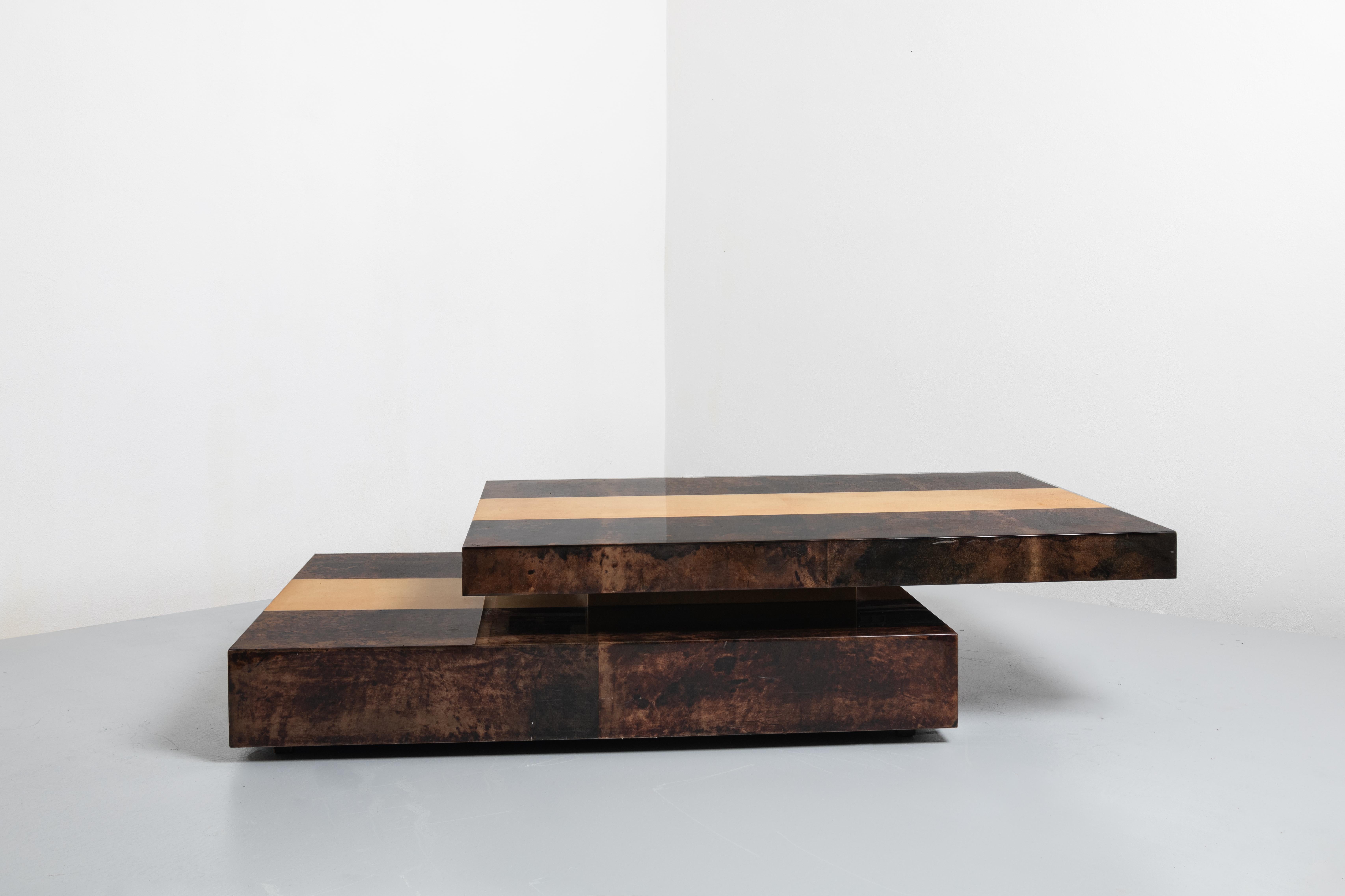 Low Coffee Table by Aldo Tura 1