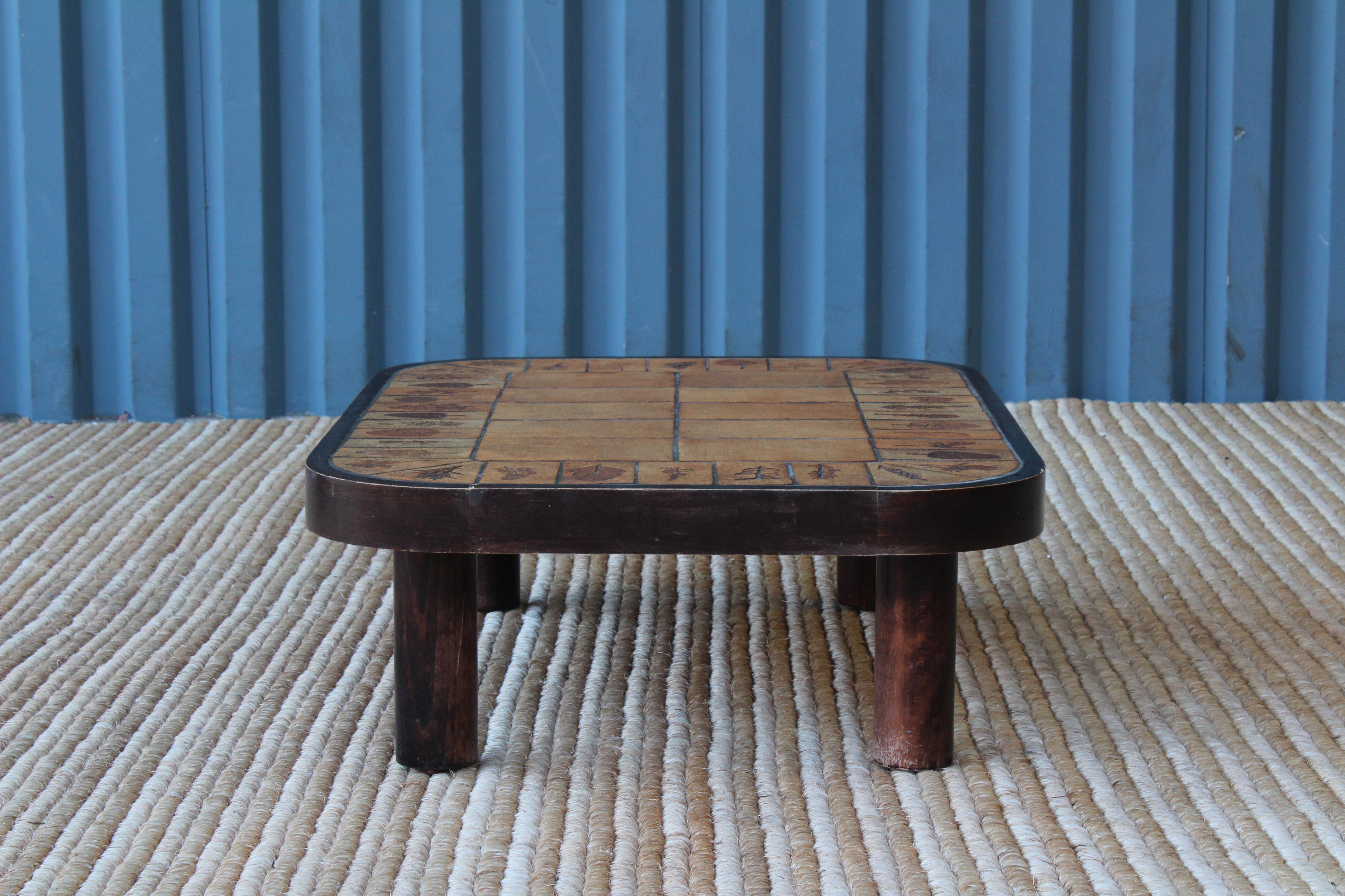 Low Coffee Table by Roger Capron, France, 1960s In Good Condition In Los Angeles, CA