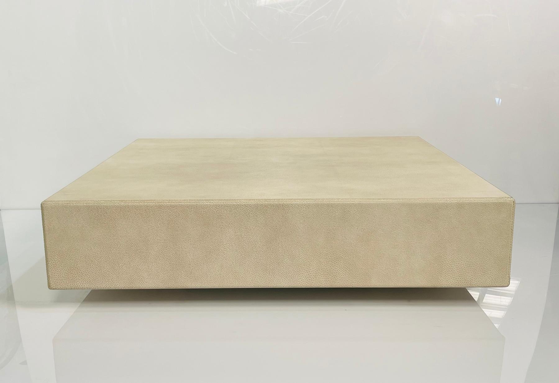 Low Coffee Table Embossed in Leather by Fendi For Sale 2