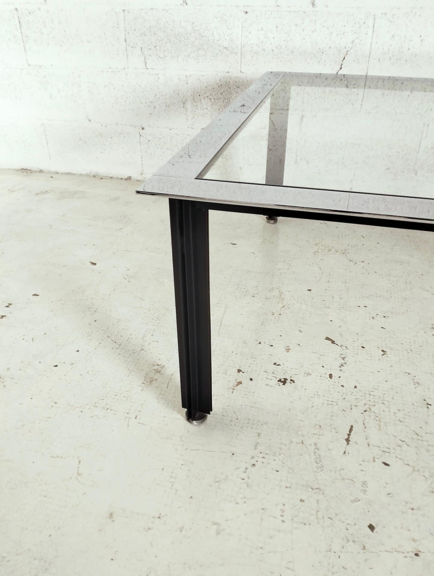 Italian Low coffee table “Fasce cromate T10” by Luigi Caccia Dominioni for Azucena  60s