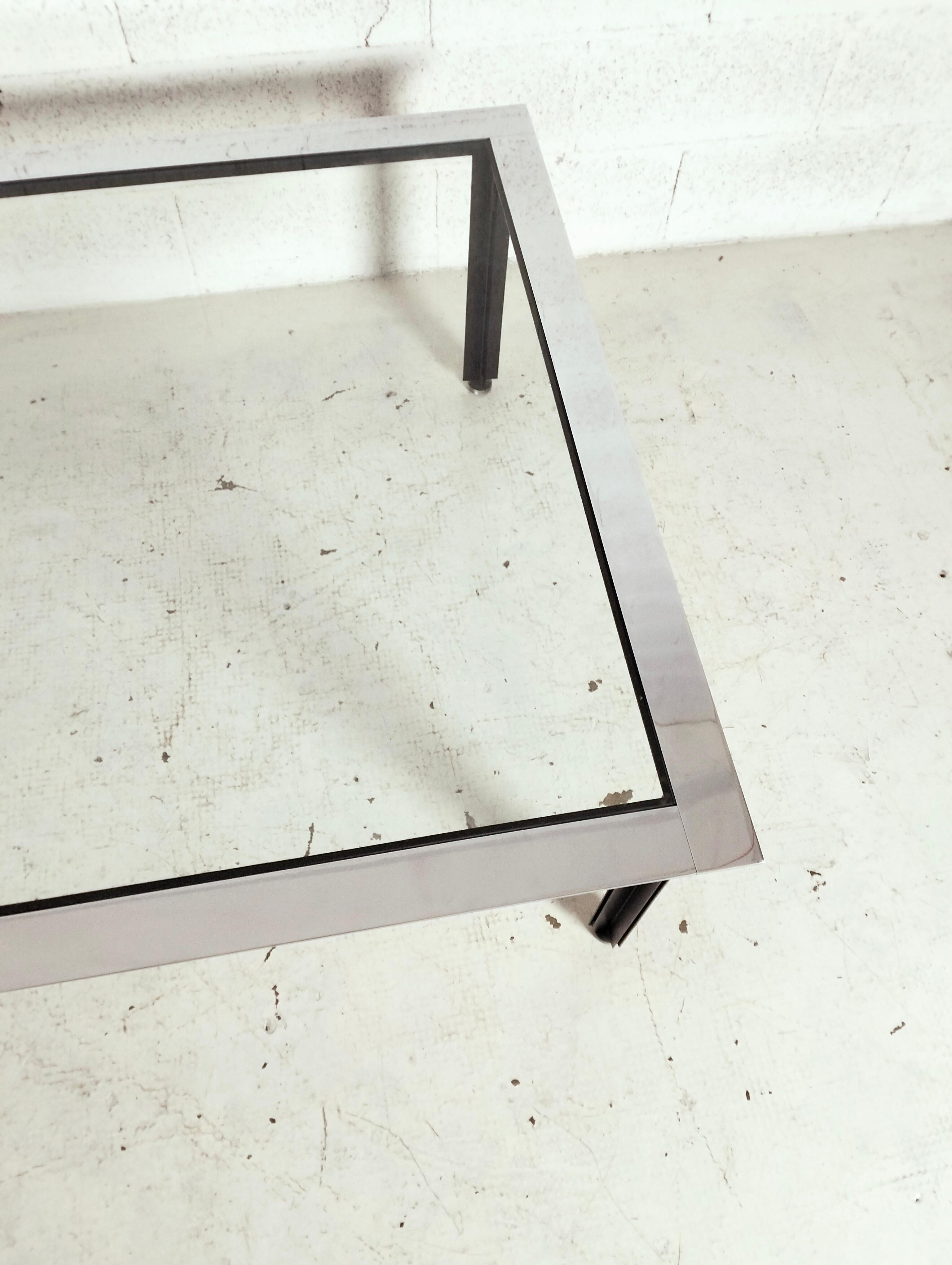Mid-20th Century Low coffee table “Fasce cromate T10” by Luigi Caccia Dominioni for Azucena  60s