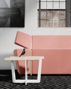 Tavolino basso Gir A2 in acciaio e Wood Solid