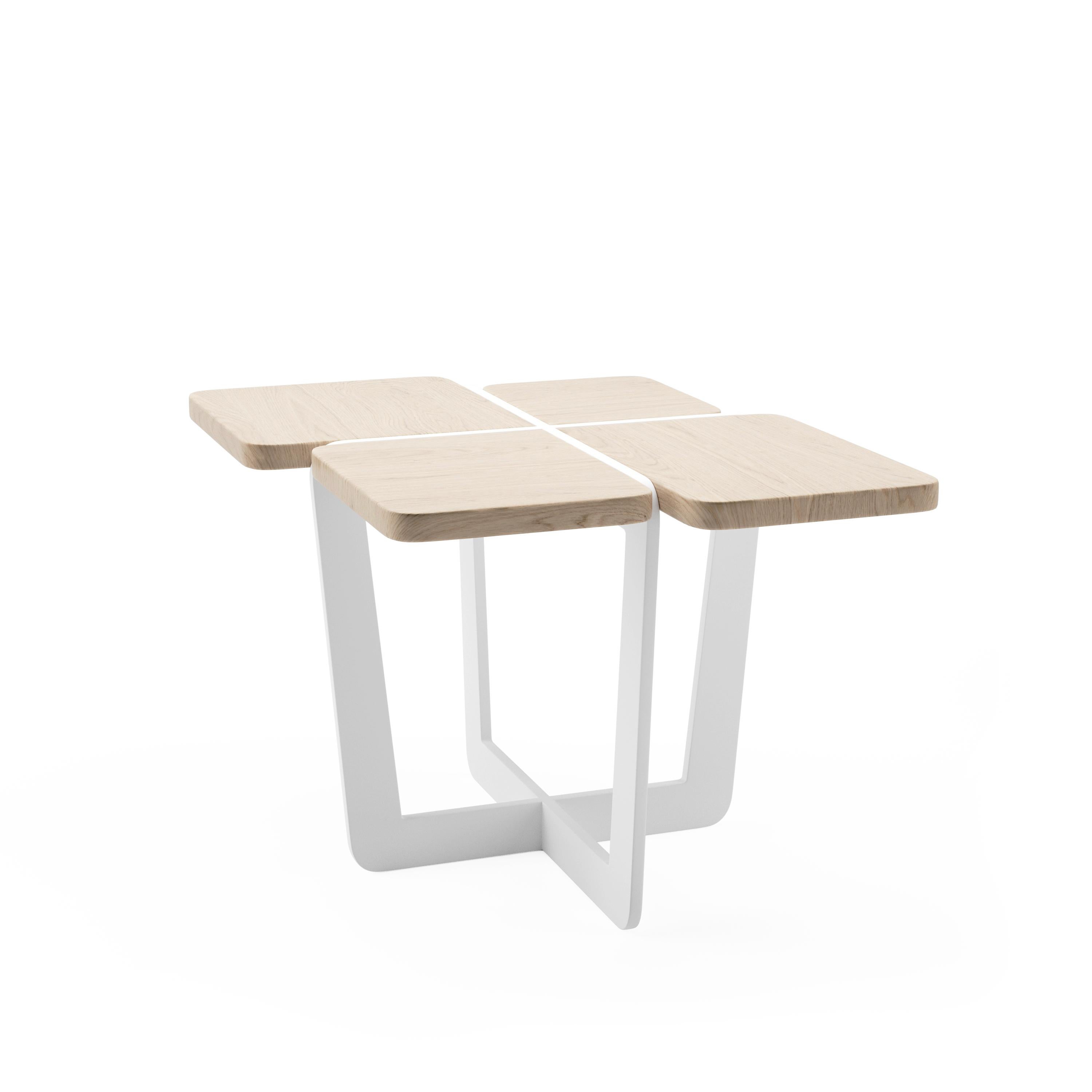 XIXe siècle Table basse Gir A2 en acier et bois massif en vente